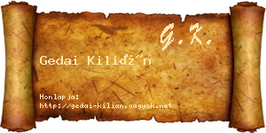 Gedai Kilián névjegykártya